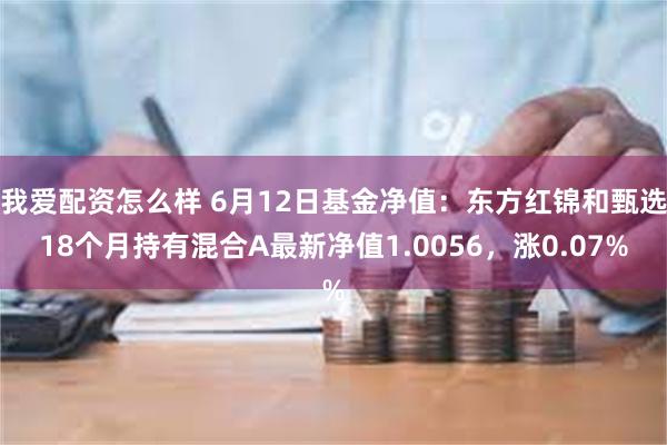 我爱配资怎么样 6月12日基金净值：东方红锦和甄选18个月持有混合A最新净值1.0056，涨0.07%