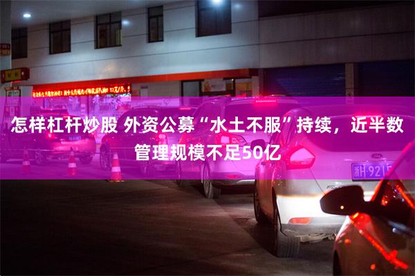 怎样杠杆炒股 外资公募“水土不服”持续，近半数管理规模不足50亿